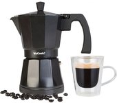 Wecook Luccia Cafetera Italiana Inducción 12 Tazas Café, Aluminio, Válvula de Seguridad, Vitrocerámi