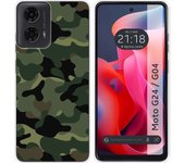 Funda Silicona Motorola Moto G04 / G24 Camuflaje