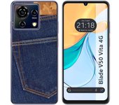 Funda Silicona Zte Blade V50 Vita 4G Vaquero