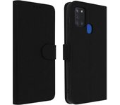 Funda Samsung Galaxy A21s Libro Billetera F. Soporte - Negro