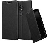 Funda Libro para Motorola MOTO E5 PLAY en NEGRO ANTRACITA - Cubierta Proteccion con Cierre Magnetico, Tarjetero y Funcion de Suporte - Etui Case Cover Carcasa