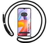 Funda Colgante Transparente Xiaomi Redmi A2 con Cordon Negro