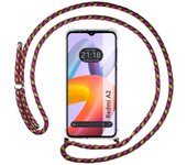 Funda Colgante Transparente Xiaomi Redmi A2 con Cordon Rosa/Dorado