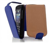 Funda para Blackberry Q10 in AZUL REAL - Cubierta Proteccion Estilo Flip de Cuero Sintetico Estructuro - Etui Case Cover Carcasa