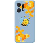Funda Silicona Azul Honor X7a Abeja