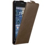 Funda para Motorola MOTO G2 in MARRoN CAFe - Cubierta Proteccion Estilo Flip con Cierre Magnetico - Etui Case Cover Carcasa