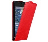 Funda para Motorola MOTO G2 in ROJO MANZANA - Cubierta Proteccion Estilo Flip con Cierre Magnetico - Etui Case Cover Carcasa