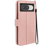 Funda para Pixel 8 con muñequera Solapa multifunción Rosa dorado