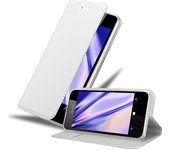 Funda Libro para Nokia Lumia 550 en CLASSY PLATEADO - Cubierta Proteccion con Cierre Magnetico, Tarjetero y Funcion de Suporte - Etui Case Cover Carcasa