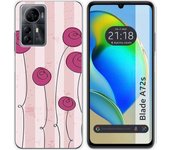 Funda Silicona Zte Blade A72s Flores Vintage