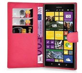 Funda Libro para Nokia Lumia 1520 en ROJO CARMiN - Cubierta Proteccion con Cierre Magnetico, Tarjetero y Funcion de Suporte - Etui Case Cover Carcasa