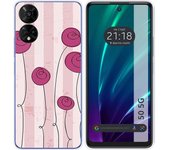 Funda Silicona TCL 50 5G Flores Vintage