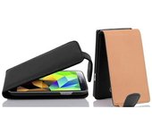 Funda para Samsung Galaxy S5 MINI / S5 MINI DUOS in NEGRO oXIDO - Cubierta Proteccion Estilo Flip de Cuero Sintetico Estructuro - Etui Case Cover Carcasa