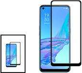 Kit 2 Película de vidrio templado 5D Cubierta completa para Oppo Find x5 Lite 5G - Transparente/Negr