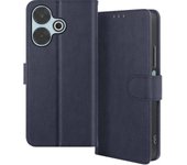 Funda para Xiaomi Poco M6 , Xiaomi Redmi 13 Tarjetero Soporte Vídeo Azul oscuro