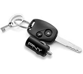 PNY P-P-DC-UF-K01-RB cargador de dispositivo móvil Negro Auto