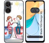 Funda Silicona Zte Blade V50 Design 5G Café