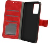 Funda Oppo A76, A96 y Realme 9i Tarjetero Soporte de Vídeo Cierre Magnético Rojo