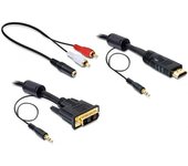 DeLOCK 84455 adaptador de cable de vídeo 2 m DVI-D HDMI Negro