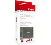 Equip 133439 adaptador de cable de vídeo 0,15 m Mini DisplayPort DVI-D + VGA (D-Sub) + HDMI Negro