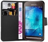 Funda Libro para Samsung Galaxy XCover 3 en NEGRO FANTASMA - Cubierta Proteccion con Cierre Magnetico, Tarjetero y Funcion de Suporte - Etui Case Cover Carcasa
