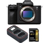 Alpha A7R V Body+Lexar 64GB Professional 2000x UHS-II Tarjeta de memoria SDXC+Kingma NP-FZ100 LCD Ca