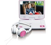 Lenco DVP-910 Reproductor de DVD portátil Convertible Negro, Rosa 22,9 cm (9 pulgadas pulgadas)