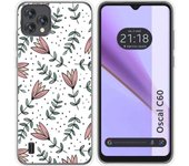 Funda Silicona Transparente Blackview Oscal C60 Flores 01