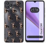 Funda Silicona Transparente Blackview Oscal C60 Perros 11