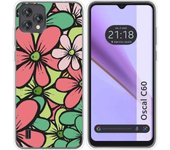 Funda Silicona Transparente Blackview Oscal C60 Flores 02