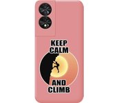 Funda Silicona Líquida Rosa TCL 50 SE Hombre Escalada