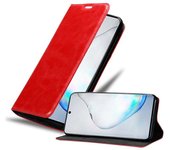 Funda Libro para Samsung Galaxy NOTE 10 en ROJO MANZANA - Cubierta Proteccion con Cierre Magnetico, Tarjetero y Funcion de Suporte - Etui Case Cover Carcasa