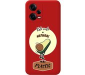 Funda Silicona Líquida Roja Xiaomi Redmi Note 12 Pro+ Plus 5G Culo Natural