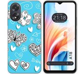 Funda Silicona Oppo A18 Mariposas