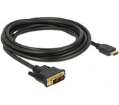 DeLOCK 85585 adaptador de cable de vídeo 3 m DVI HDMI tipo A (Estándar) Negro