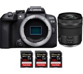 EOS R10 + RF 15-30mm F4.5-6.3 IS STM + 3 SanDisk 128GB Extreme PRO UHS-II SDXC 300 MB/s + PDF MCZ DI