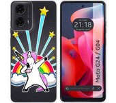 Funda Silicona Motorola Moto G04 / G24 Unicornio
