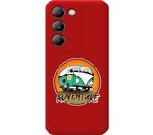 Funda Silicona Líquida Roja Vivo V40 SE 5G Adventure