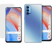 Pack 2 En 1 Funda Gel Transparente + Protector Cristal Templado para Oppo Reno 4 5G