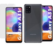 Pack 2 En 1 Funda Gel Transparente + Protector Cristal Templado para Samsung Galaxy A31