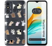 Funda Silicona ZTE Blade A53 Plus Perros