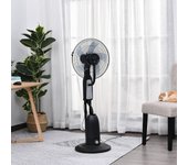 Ventilador de Pie con Nebulizador de Agua Oscilante y Silencioso con 3 Velocidad y 5 Aspas Potencia