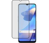 Protector Cristal Templado Completo 5D Full Glue Negro para Oppo A16 / A16s Vidrio