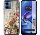 Funda Silicona Motorola Moto G14 Madera 08