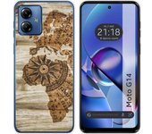 Funda Silicona Motorola Moto G14 Madera 07