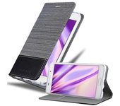 Funda Libro para Samsung Galaxy A5 2016 en GRIS NEGRO - Cubierta Proteccion con Cierre Magnetico, Tarjetero y Funcion de Suporte - Etui Case Cover Carcasa