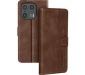 Funda para Motorola Edge 50 Ultra Tapa billetera serie Khazneh Marrón Marrón