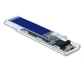 DeLOCK 42620 caja para disco duro externo Caja externa para unidad de estado sólido (SSD) Azul M.2