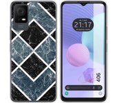 Funda Silicona TCL 406 Mármol 06