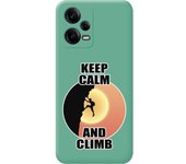 Funda Silicona Líquida Verde Xiaomi Redmi Note 12 Pro+ Plus 5G Hombre Escalada